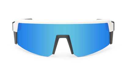 SMOKE Bomb Safety - Polarized Ice Blue Mirror White - Safety Glasses - Bomber Eyewear - SMK115ICE