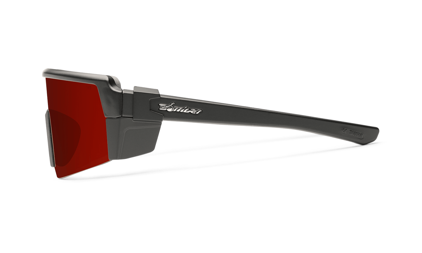 SMOKE Bomb Safety - Polarized Red Mirror - Safety Glasses - Bomber Eyewear - SMK111RM