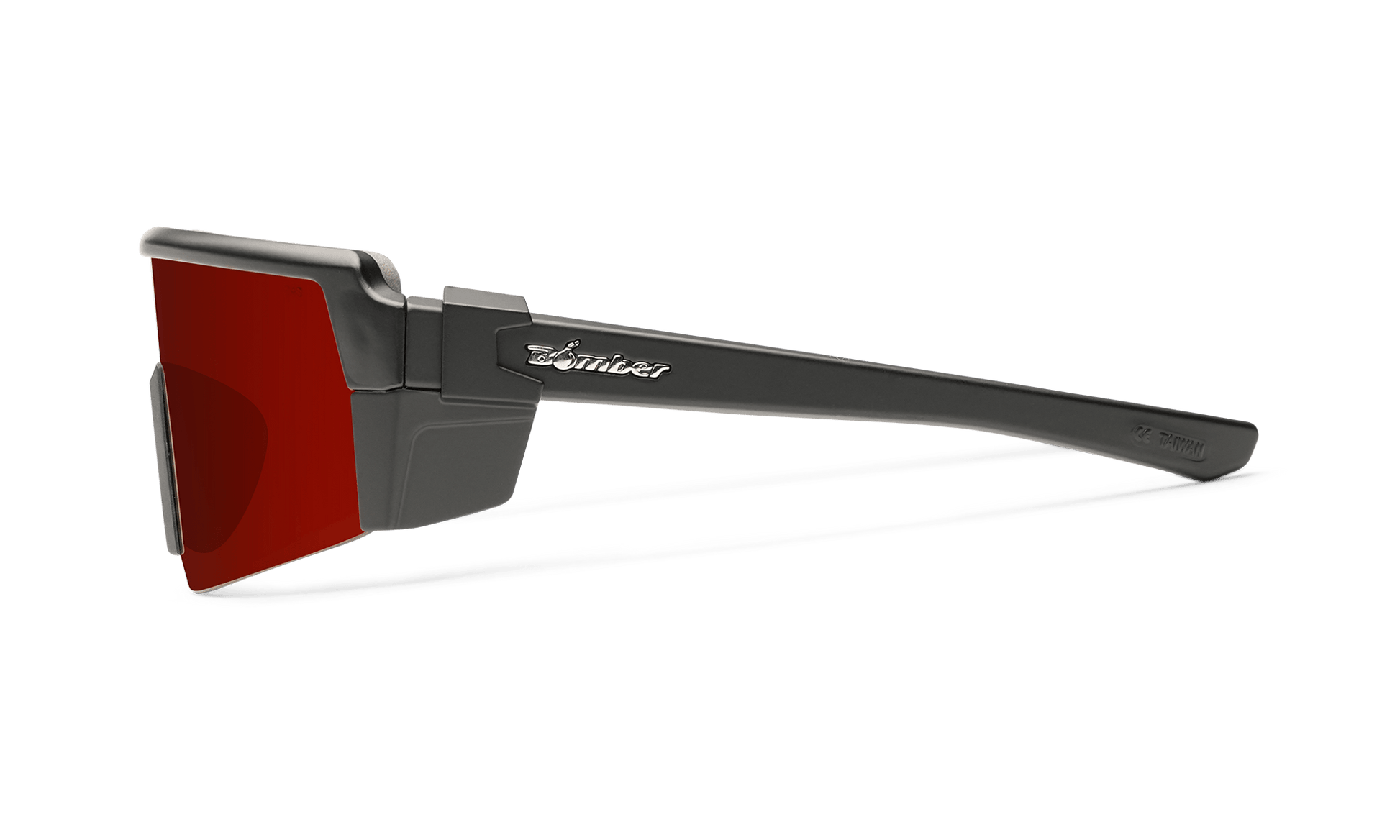 SMOKE Bomb Safety - Polarized Red Mirror - Safety Glasses - Bomber Eyewear - SMK111RM