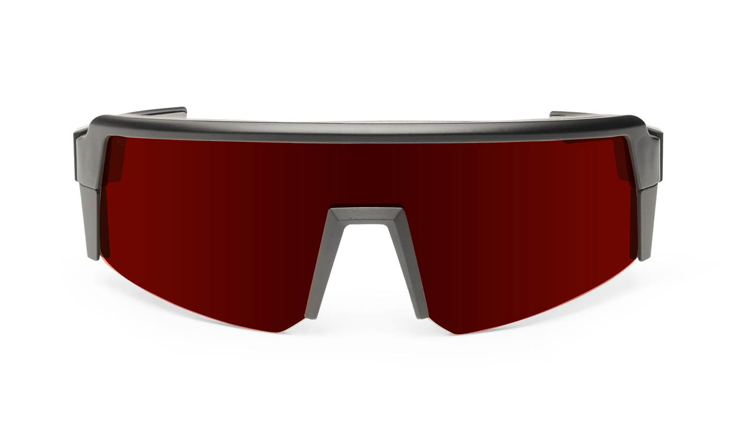 SMOKE Bomb Safety - Polarized Red Mirror - Safety Glasses - Bomber Eyewear - SMK111RM