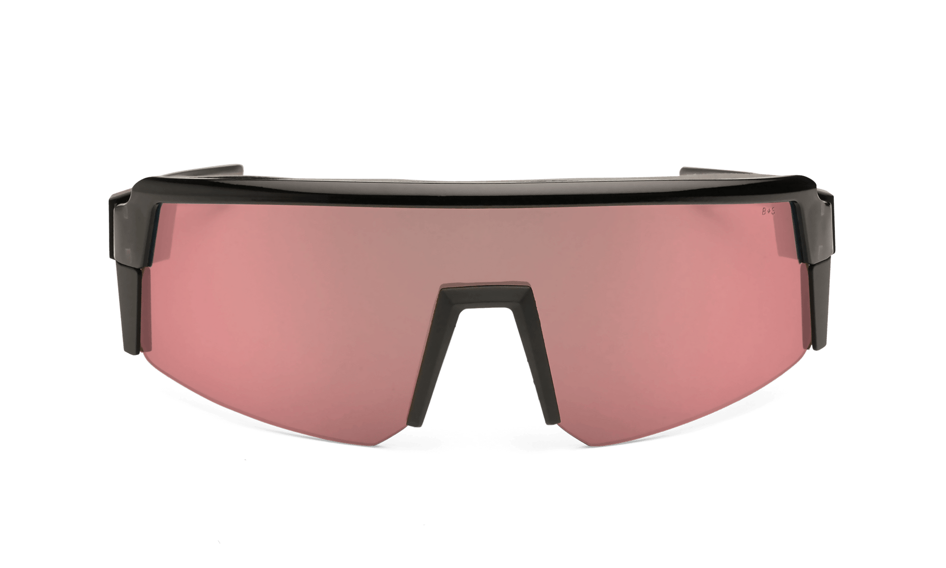 SMOKE Bomb Safety - Polarized Rose Gold Pink Mirror Black - Safety Glasses - Bomber Eyewear - SMK111PM