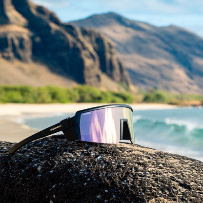 SMOKE Bomb Safety - Polarized Rose Gold Pink Mirror Black - Safety Glasses - Bomber Eyewear - SMK111PM