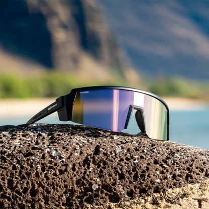 SMOKE Bomb Safety - Polarized Rose Gold Pink Mirror Black - Safety Glasses - Bomber Eyewear - SMK111PM