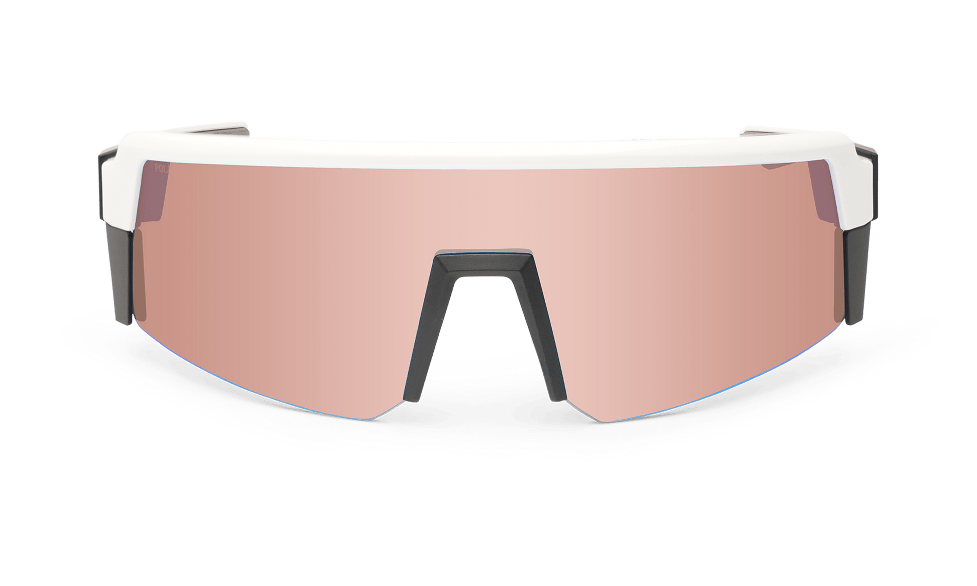 SMOKE Bomb Safety - Polarized Rose Gold Pink Mirror White - Safety Glasses - Bomber Eyewear - SMK115PM