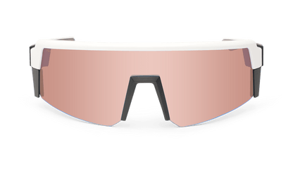 SMOKE Bomb Safety - Polarized Rose Gold Pink Mirror White - Safety Glasses - Bomber Eyewear - SMK115PM