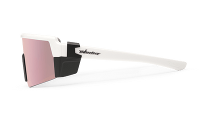 SMOKE Bomb Safety - Polarized Rose Gold Pink Mirror White - Safety Glasses - Bomber Eyewear - SMK115PM