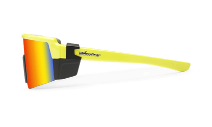 SMOKE Bomb Safety - Red Mirror Hi Vis Yellow - Safety Glasses - Bomber Eyewear - SMK108RM