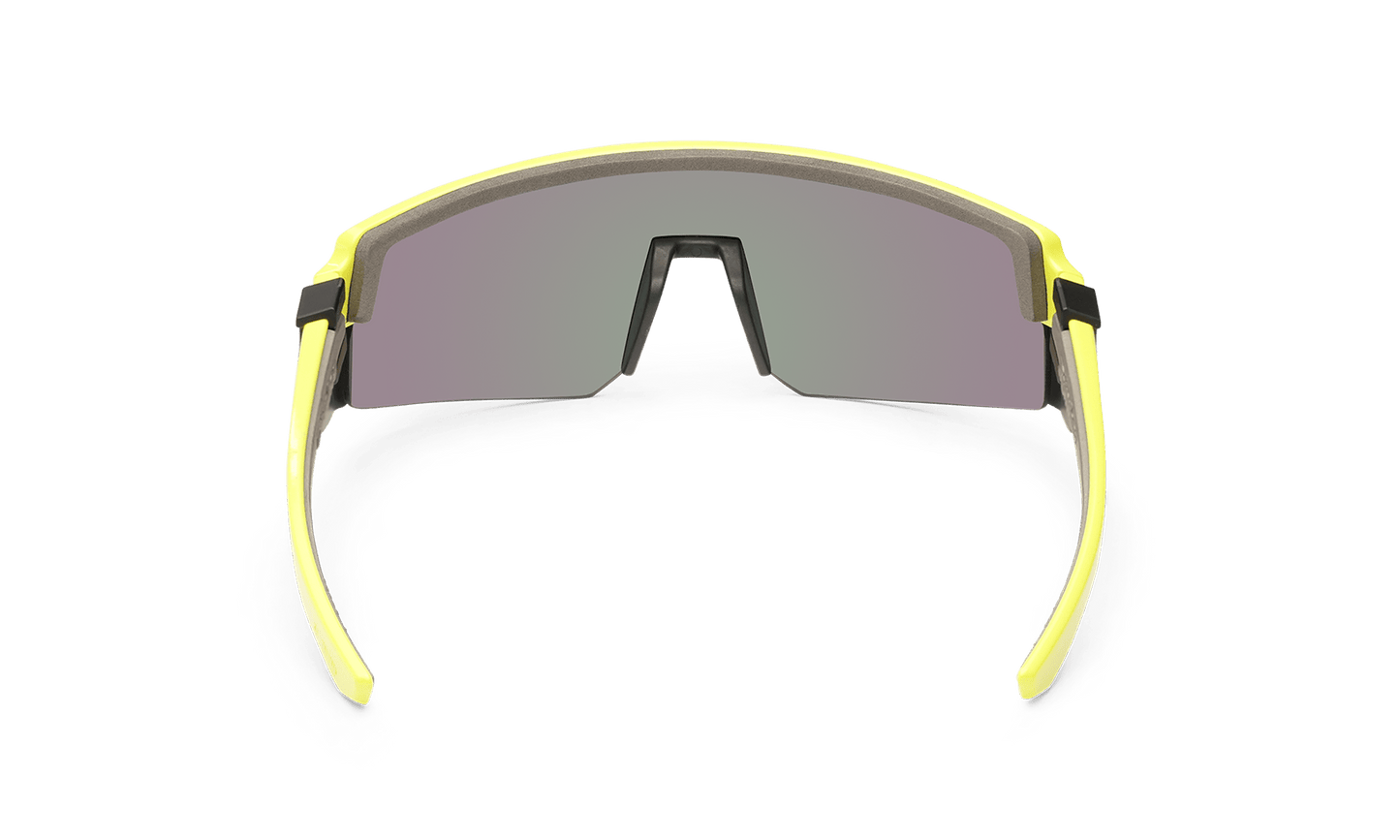 SMOKE Bomb Safety - Red Mirror Hi Vis Yellow - Safety Glasses - Bomber Eyewear - SMK108RM