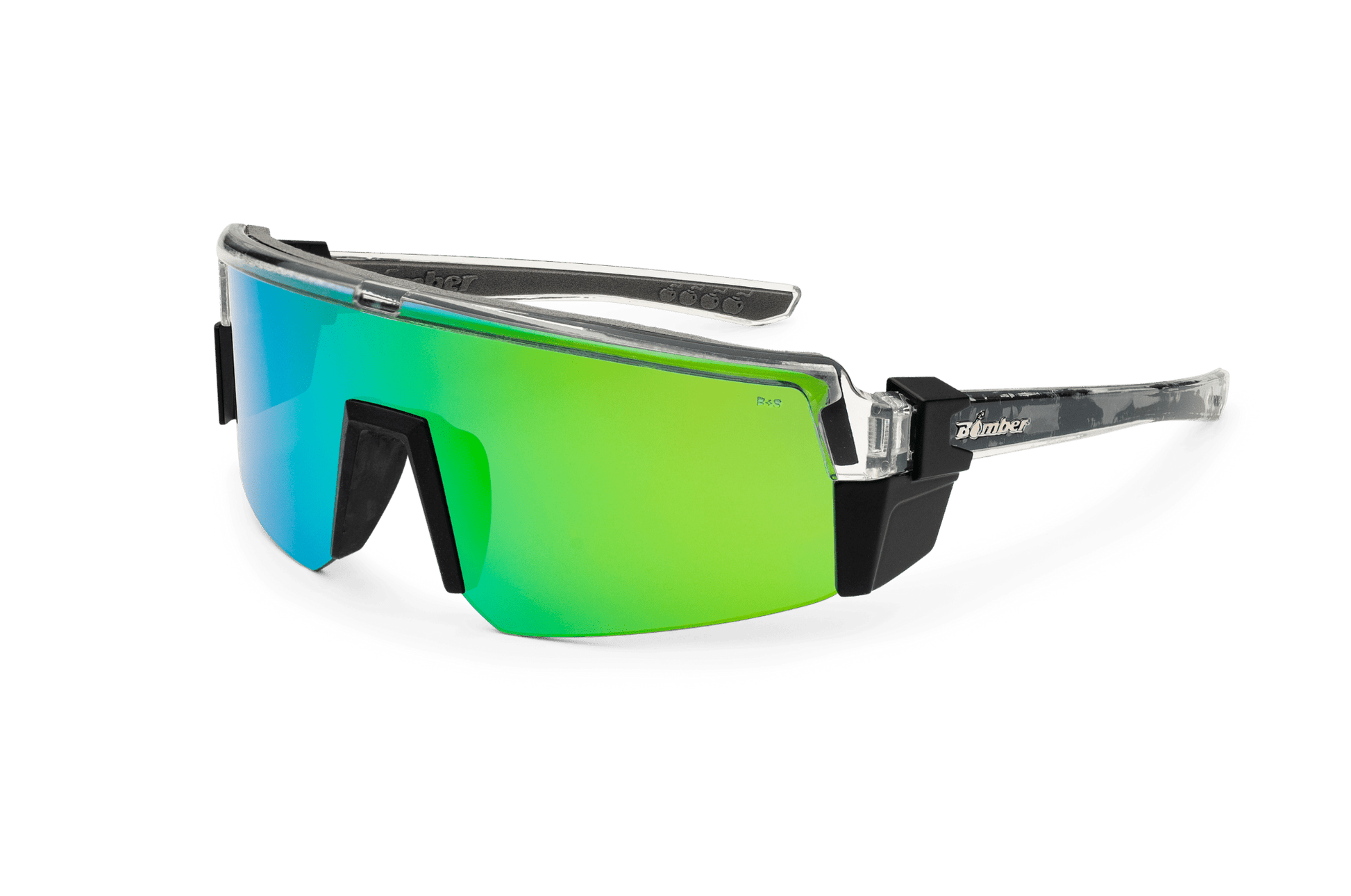 SMOKE Bomb Safety - Smoke Green Polarized - Safety Glasses - Bomber Eyewear - SMK114GM