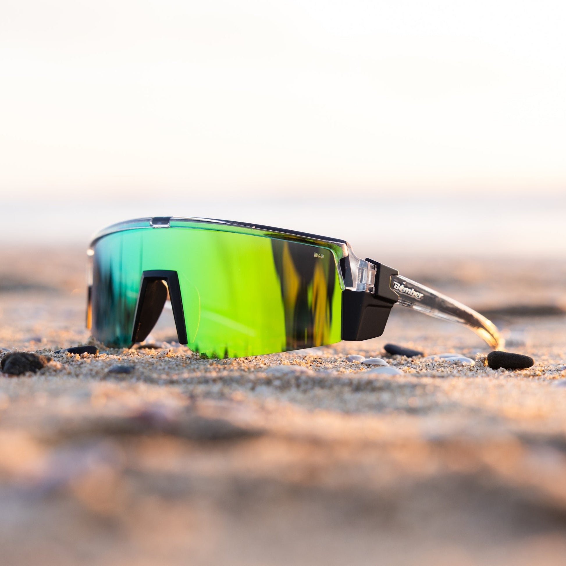 SMOKE Bomb Safety - Smoke Green Polarized - Safety Glasses - Bomber Eyewear - SMK114GM