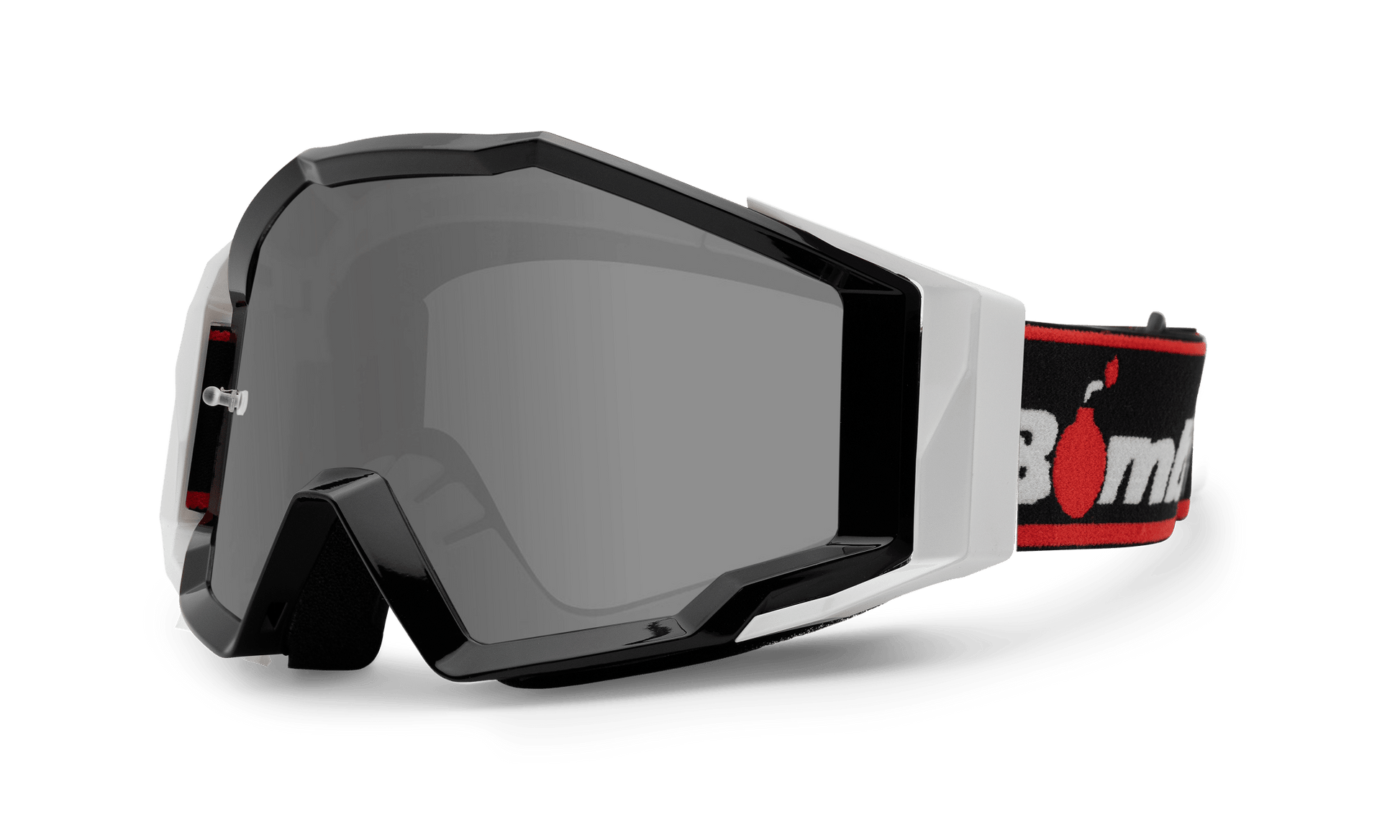 SPECTRO 151 - Black with Black Strap - Safety Glasses - Bomber Eyewear - SP151BB-Silver