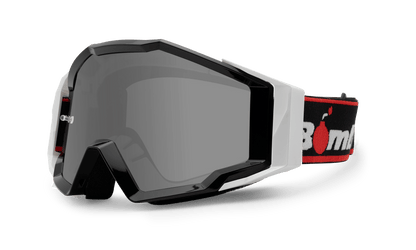 SPECTRO 151 - Black with Black Strap - Safety Glasses - Bomber Eyewear - SP151BB-Silver