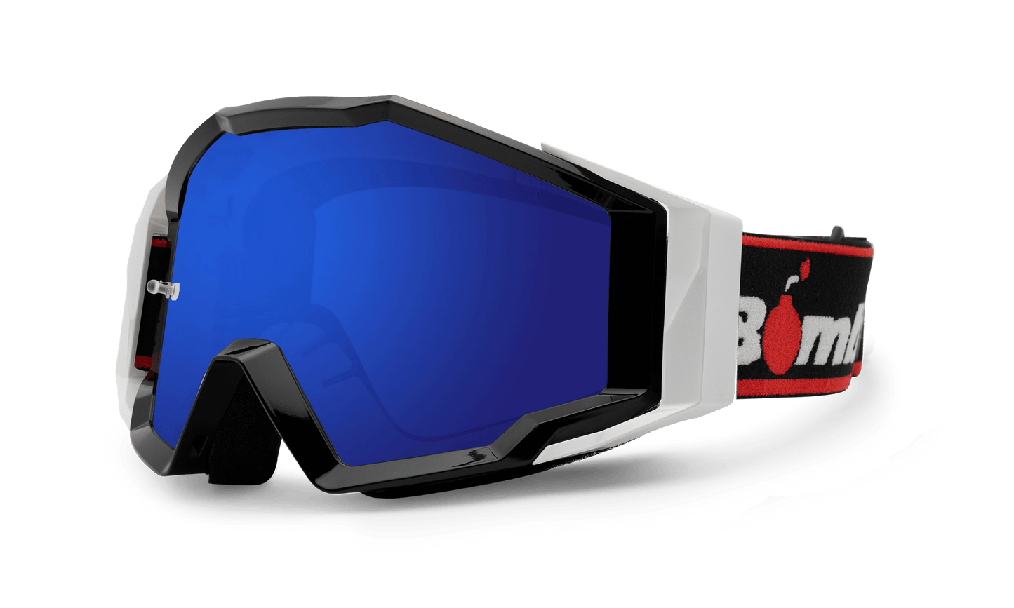 SPECTRO 151 - Black with Black Strap - Safety Glasses - Bomber Eyewear - SP151BB-Blue