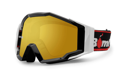 SPECTRO 151 - Black with Black Strap - Safety Glasses - Bomber Eyewear - SP151BB-Gold