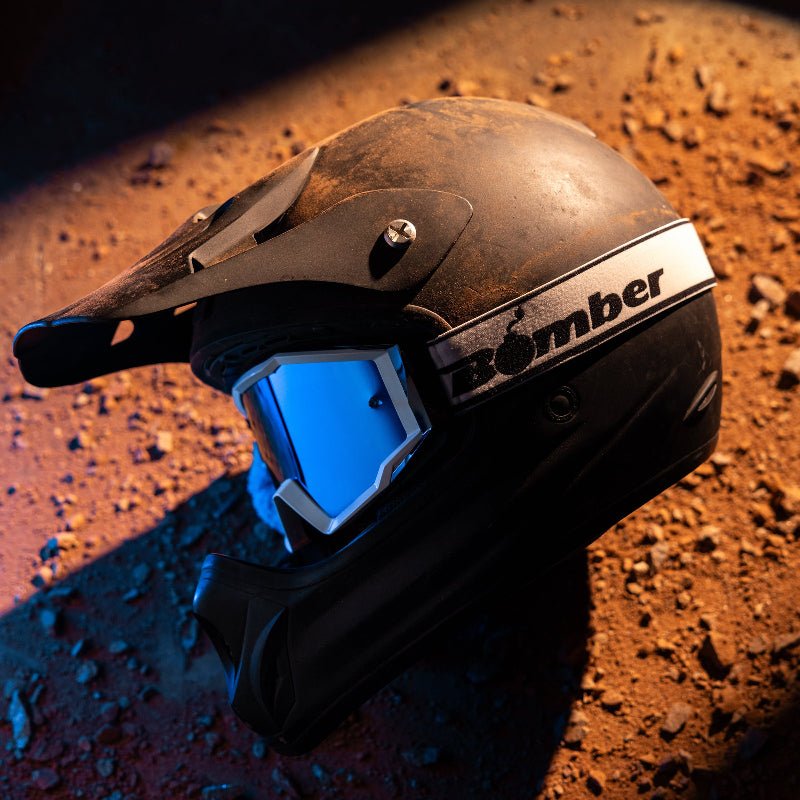 SPECTRO 151 - White with White Strap - Safety Glasses - Bomber Eyewear - SP151WW-Silver