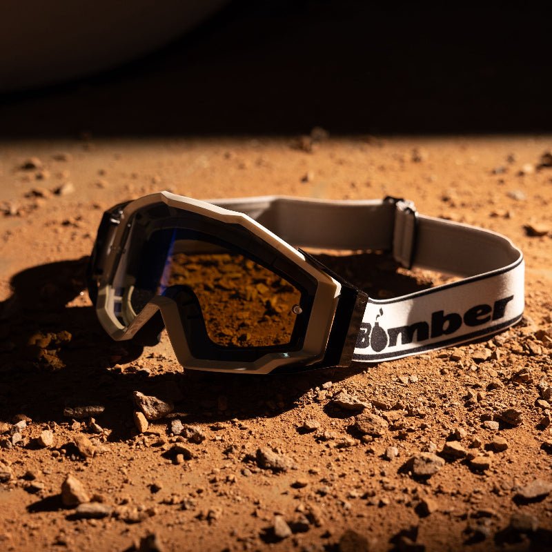 SPECTRO 151 - White with White Strap - Safety Glasses - Bomber Eyewear - SP151WW-Silver