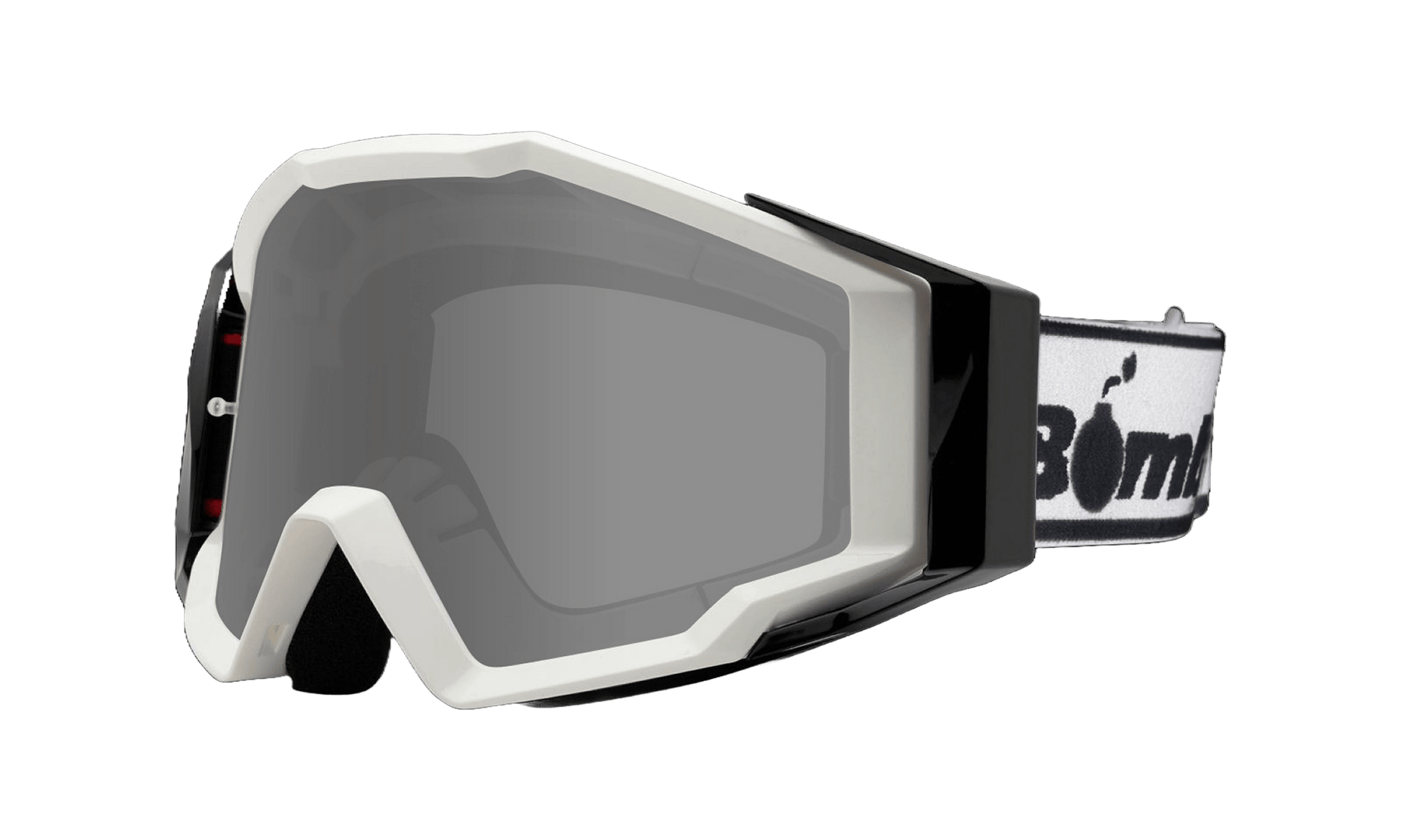 SPECTRO 151 - White with White Strap - Safety Glasses - Bomber Eyewear - SP151WW-Silver