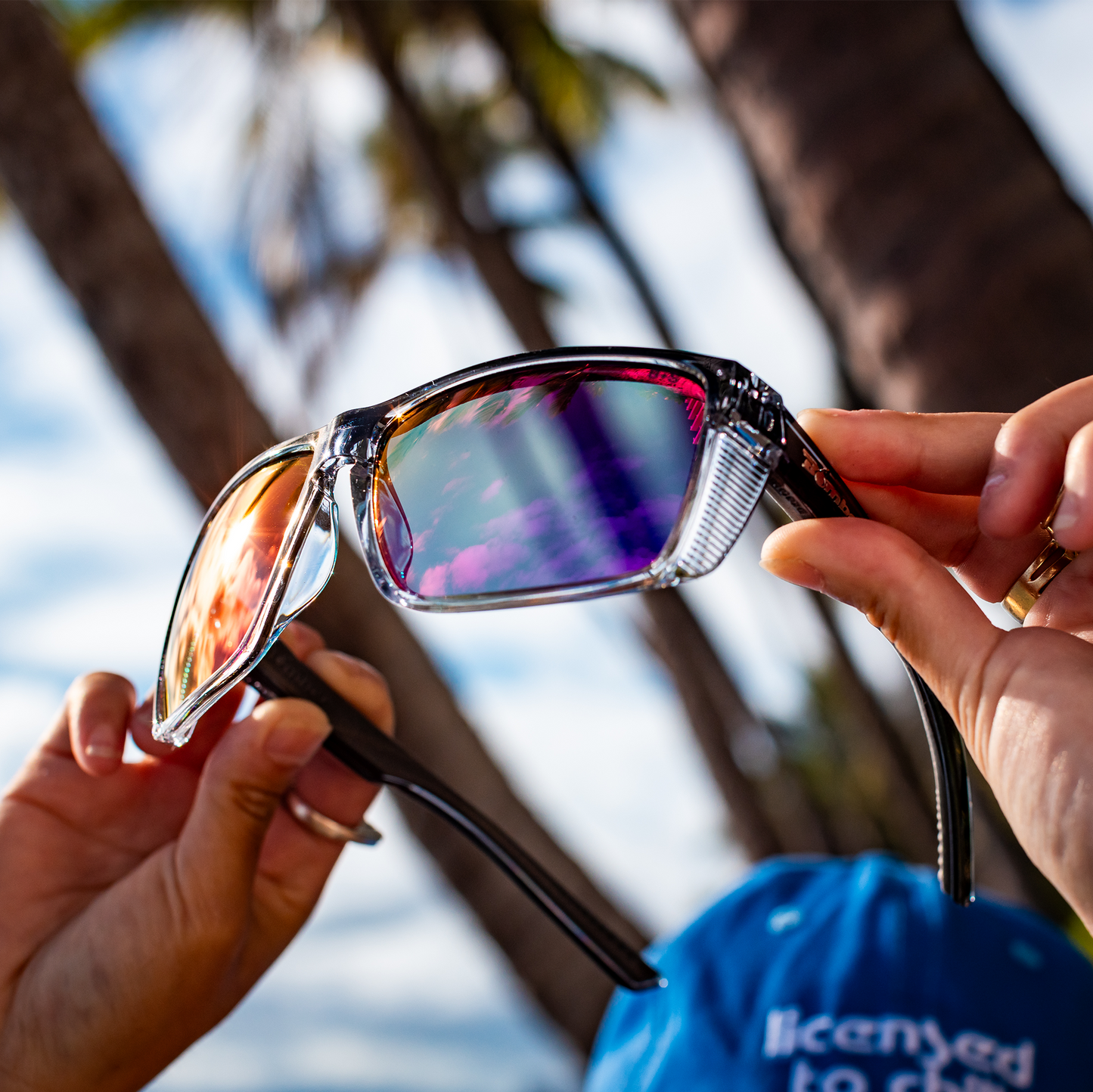 THERMO Bomb Safety - Polarized Revo Pink Mirror Crystal - Safety Glasses - Bomber Eyewear - TH114PNK