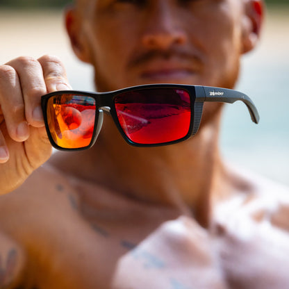 THERMO Bomb Safety - Red Mirror - Safety Glasses - Bomber Eyewear - TH103RM