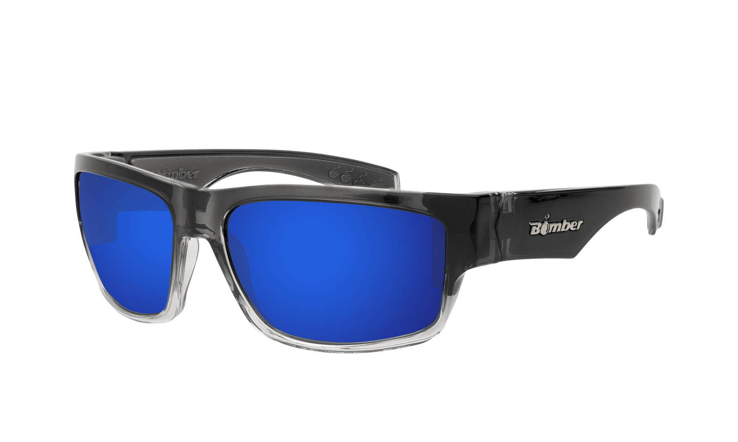 TIGER Safety - Polarized Blue Mirror Crystal - Sunglasses - Bomber Eyewear - TR114BM