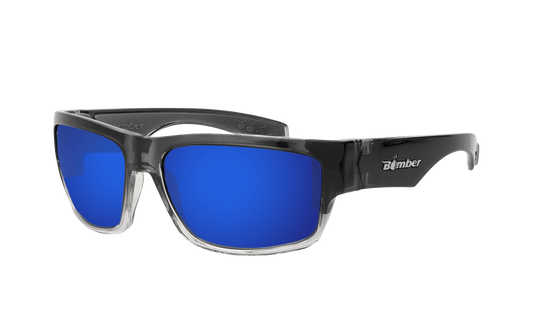 TIGER Safety - Polarized Blue Mirror Crystal - Sunglasses - Bomber Eyewear - TR114BM
