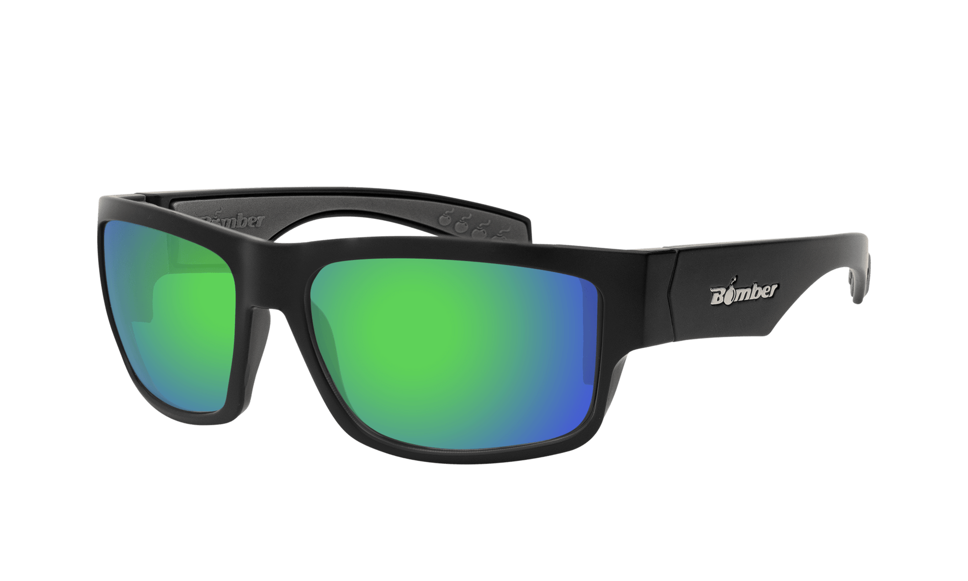 TIGER Safety - Polarized Green Mirror - Safety Glasses - Bomber Eyewear - TR111GM