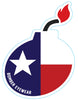 Decal Texas Flag Bomb Sticker