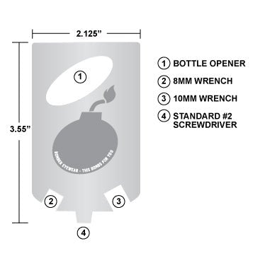 4 in One Multipurpose Beer Bottle Opener - Accessories - Bomber Eyewear - BTO1