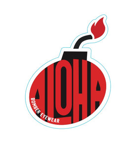 Decal Aloha Bomb Red and Black Sticker