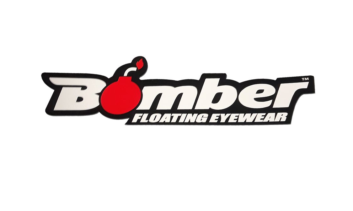 7" Red Blk Bomber Sticker_Floating - Accessories - Bomber Eyewear - 7" BOMBER STICKER_FLOATING