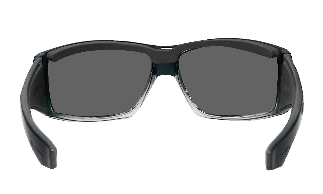 Bomber Sunglasses - Ahi Bomb 2 Tone Smoke FRM / Silver Mirror Polarize