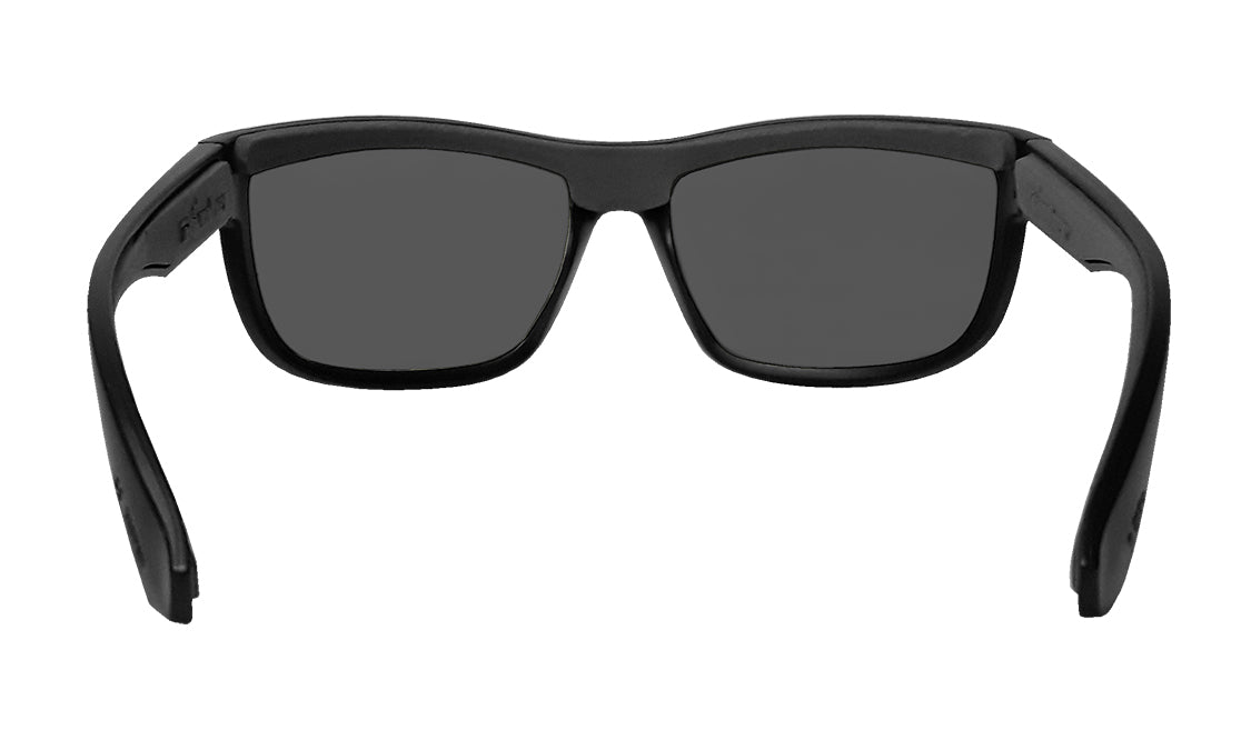 Bomber Hub Matte Black Frame/Smoke Safety Lens/Gray Foam Sunglasses