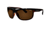 TORTOISE FRAME FLOATING SUNGLASSES WITH BROWN POLARIZED LENS