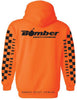 HOODED SWEATSHIRT SAFETY ORANGE CHECKER