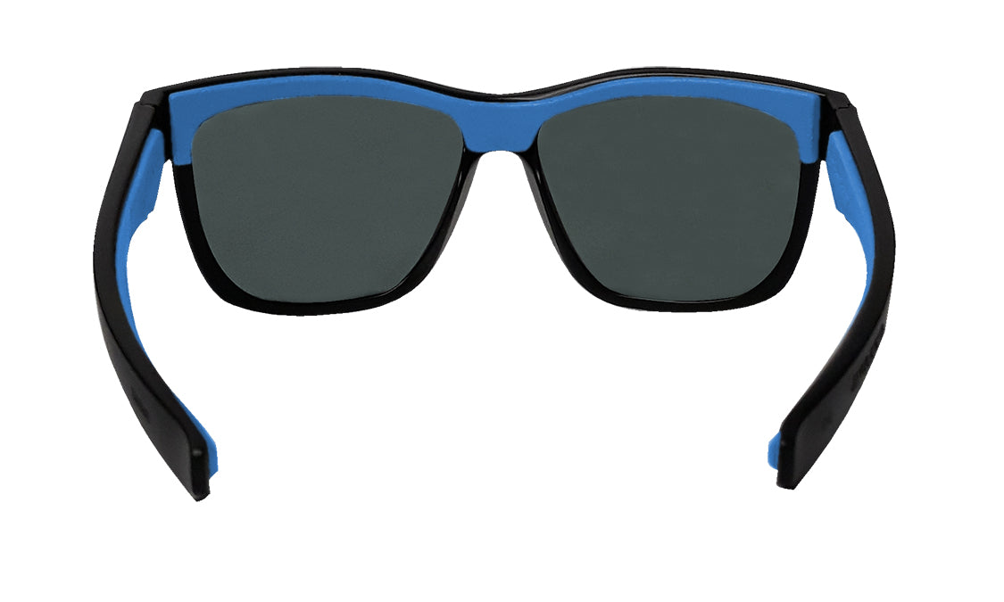 Bomber Jaco Matte Black Frame/Blue Mirror Polarized Lens Sunglasses