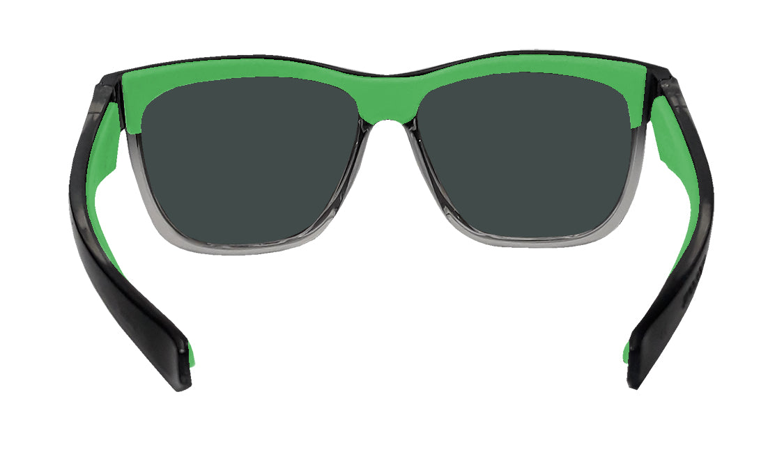 Polarized Green Crystal Lens Sunglasses Mirrored