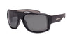 BLACK FRAME SAFETY GLASSES WITH SMOKE PHOTOCHROMIC TRANSITION LENS