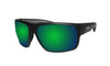 BLACK FRAME SAFETY GLASSES WITH GREEN MIRROR LENS