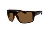 TORTOISE FRAME FLOATING SUNGLASSES WITH BROWN POLARIZED LENS