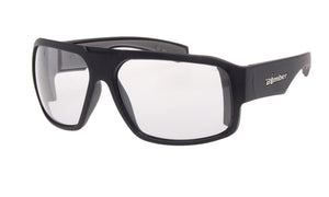 BLACK FRAME SAFETY GLASSES WITH CLEAR LENS