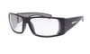 BLACK FRAME SAFETY GLASSES WITH CLEAR LENS