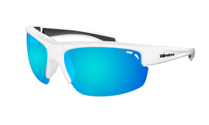 REGGIE Safety - White Polarized Ice Blue Mirror