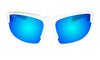 REGGIE Safety - White Polarized Ice Blue Mirror