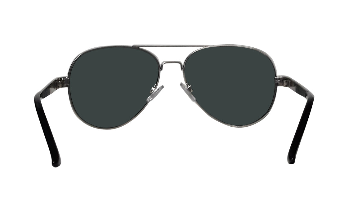 Blue Mirrored Aviator Sunglasses with Polarized Lenses