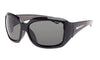 BLACK FRAME FLOATING SUNGLASSES WITH SMOKE POLARIZED LENS