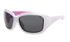 WHITE FRAME FLOARING SUNGLASSES WITH SMOKE POLARIZED LENS