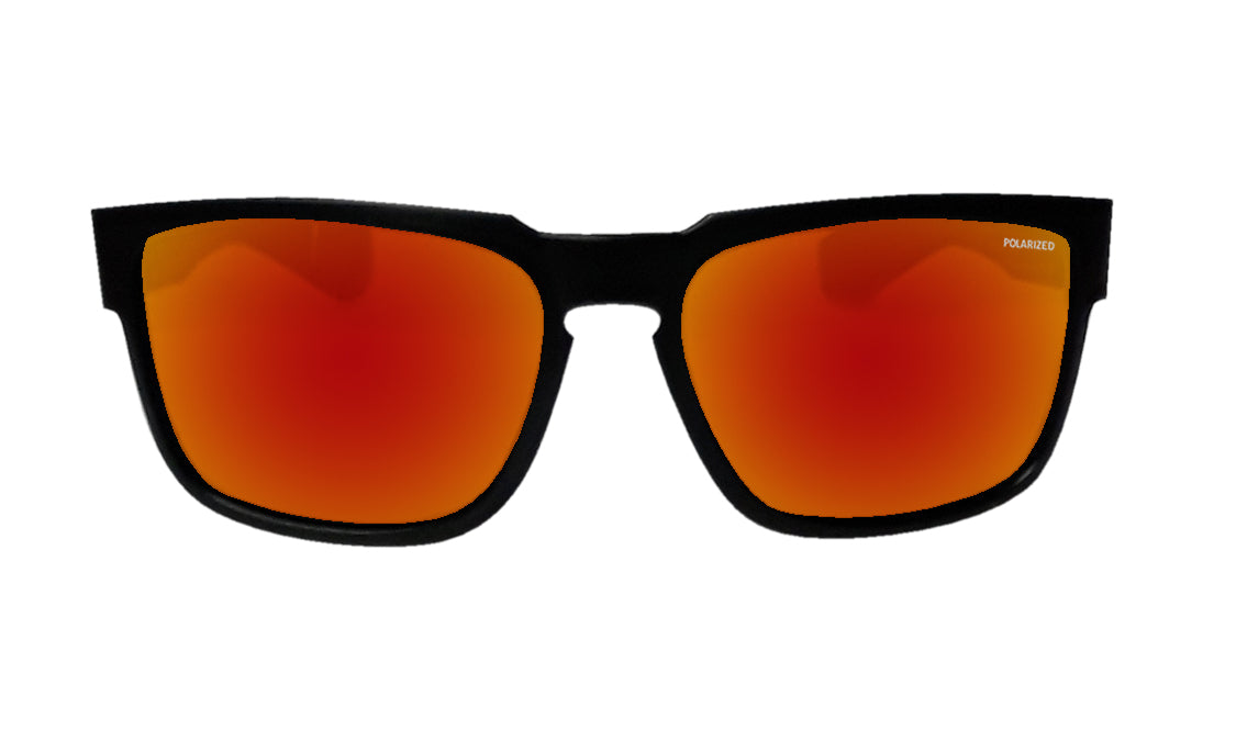 Bomber Sunglasses - Smart Bomb Matte Black FRM / Red Mirror Polarized