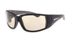 BLACK FRAME SAFETY GLASSES WITH LIGHT BROWN LENS