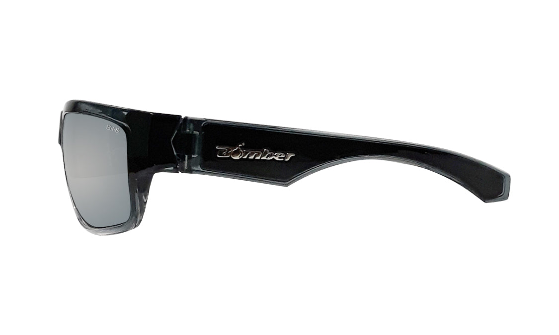 Polarized Silver Mirror Lens Sunglasses Bomber Eyewear