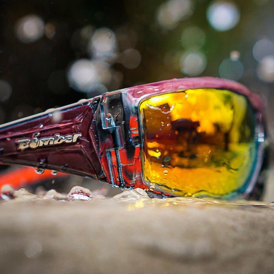 AHI Safety - Red Mirror Crystal - Safety Glasses - Bomber Eyewear - AH104RM